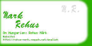 mark rehus business card